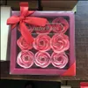 装飾的な花の花輪石鹸花ローズ9 PC