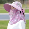 Chapeaux à large bord 2022 chapeau de soleil femme couverture d'été visage tout match avec grand bord Anti-ultraviolet cyclisme chapeau de soleil