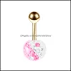 Body Arts Piercing Jewelry Flyjewelled Belly Button Rings Navel Bars For Women and Girls Drop Delivery Health Beauty Tattoos Art Dhbah