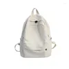 Backpack 2022 Large-Capacity Simple Solid School Female Cotton Canvas Students Satchel Bags Mochila Escolar De Lona