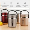 Dinnerware Sets Stainless Steel Vacuum Insulated Jar Long Time Insulation Portable Pot Container 1.8L Large Capacity With 2 Trays