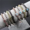 Belts Charm Bracelets Trendy Pave Micro CZ Multi-faceted Geometric Connector Braiding Macrame Bracelet For Men Women Jewelry Couple Pulseras