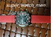 Luxury Men Watch 48mm Quartz Movement Red Yellow Black Rubber Strap Men's Watchs Chronology Function Wristwatch