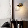 Wandlamp eenvoudige moderne led Noordse loft ijzeren glas ronde bal sconce voor woonkamer bedlicht lichte woning decor luminaria