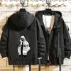 Jackets masculinos 2022 Teen Boys Autumn Casat Trend masculino Handenos Jacket Desenho Júnior Estudante do ensino médio Top Hip Hop Com capuz