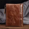 Wallets Daffdoil Handmade Genuine Wallet Leather Female Hasp Women Men Cow Brown