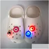 Pièces de chaussures Accessoires Dhs/Fedex Moq Styles disponibles LED Light Up Sparkle Croc Jibz Charms Boucles clignotantes Décorations Lu Dhow5