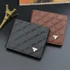 Wallets Men Solid PU Leather Purses Men's Business Money Bag Portable Coin Card Holders Luxury Short Slim Purse Drop