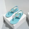 Sandals Women's Sabot Shoes Luxury Roman Slip On For Flat Woman Shoe 2022 Fashion Summer Flip-flops Comfortable Slip-on Beach