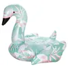 Schwimmweste Boje Riesiger Blumendruck Schwan Aufblasbarer Schwimmer für Erwachsene Pool Party Spielzeug Grüner Flamingo Ride-On Luftmatratze Schwimmring Boia T221214