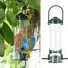 Autres fournitures pour oiseaux Mangeoire pour animaux de compagnie Distributeur de nourriture Suspendu en plein air Trous volants Outil Automatique Pied Animal Alimentation Multiple O3T0