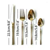 Geschirr Sets 4 teile/satz Goldene Ventage Geschirr Besteck Weihnachten Set Salat Gabeln Steak Messer Metall Abendessen Messer Gabel Teelöffel