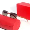 Vintage 58 mm Designerskie okulary przeciwsłoneczne dla mężczyzn drewniana rama carti lustro słoneczne okulary serce mostek prostokąta kobieta samca Uv400 okulary kobiety okulary lunety lukste