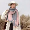 2023 Winter Scarf Pashmina For Designers warm Scarfs Fashion Classic Women imitate Cashmere Wool Long Shawl Wrap 65 180cm