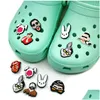 Shoe Parts Accessories Moq 50Pcs Bad Bunny Shape Croc Charm 2D Soft Pvc Jibz Charms Trend Clog Buckles Decorations Fit Men Sandals Dhie3