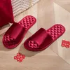 Pantoufles De mariage paire hommes et femmes amoureux chaussures plates Satin été Zapatos De Mujer avec nœud cadeaux De nuit d'enterrement De vie De garçon pour les filles