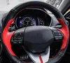 Customized Car Steering Wheel Cover Carbon fiber Leather For Hyundai Elantra 4 2019 2018 2017 2016 Ioniq 2017-2019 Accessories