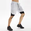 Abbigliamento da palestra Pantaloncini da corsa Uomo Fitness Allenamento Sport Quick Dry Allenamento Sport Jogging Double Deck Summer