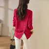 Women's Suits Lenshin Women Elegant Jacket Full Sleeve Blazer Fashion Office Lady Casual Coat Outwear Single Breasted Tops