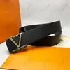 Designer Waistbands Fashion Gold Letters Flower Patterns Belts Genuine Leather Luxury Smooth Buckle Belt Men Cowskin V Waistband 3.8CM Top