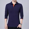 Hommes t-shirts à manches longues hommes 2022 printemps automne coréen décontracté mince coton POLO pour hommes vêtements grande taille 5XL