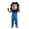 Costume do mascote de le￣o Personagem de desenho animado Carnival Festival Dress Fanche Fanche Christmas Tamanho da festa de anivers￡rio da festa ao ar livre