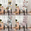 Housses de chaise coloré mignon imprimé Animal couverture extensible dossier haut anti-poussière maison salle à manger décor chaises salon salon