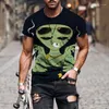 Men's T Shirts 2022 European And American Trend Digital Printing Sports Leisure Durable Wear Comfortable Round Neck Short Fabric Sleeve