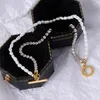 Link Bracelets Stainless Steel Waterproof Multilayered Freshwater Pearl OT Buckle Tennis Chain For Women Girls Jewelry Gift