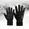 Gants hommes Gants Handschuhe Winter Femmes Gants Male Mitten Mens Business Gants Am￩lior￩ ￉cran tactile ￩paississant chaud Soft Anti-Slip Silicone Gel Elastic Cuff Woard Cashmere