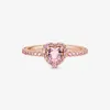 Rose Gold CZ Diamond Wedding Pierłod z oryginalnym pudełkiem do Pandora Real Srebrny Srebrny Podniesione pierścienie serca dla kobiet dziewczyny