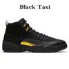 Мужская баскетбольная обувь 12s Jumpman 12 Black Taxi Twist Royalty Dark Concord Цветочный индиго Reverse Flu Game Тройной черный The Master ретро Кроссовки Кроссовки