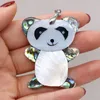 Pendentif Colliers Naturel Blanc Abalone Shell Animal Panda Artisanat À La Main DIY Simple Fête Collier Bijoux Accessoires Cadeau Fabrication