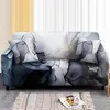 Pokrywa krzesła 1/2/3/4 SEater marmurkowania Elastyczna sofa sof