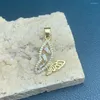 Anhänger Halsketten Mode Biene Schmetterling Halskette Für DIY Schmuck Machen Metall Überzogene Gold Glänzend Zirkon Ohrring Charme Zubehör Großhandel