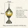 Tischlampen LED-Lampe Türkische Mosaikkunst Handgefertigte Desktop-Dekorationsleuchten Vintage Buntglas-Schlafzimmer-Nachttisch-Nachtlicht