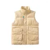 Gilet da uomo Gilet di cotone da lavoro in velluto a coste Gilet da uomo autunno/inverno multitasche con colletto alla coreana Giacca a spalla retrò giapponese