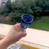 Copo de vidro azul Bong Hookahs DNA Dab Rig Percoladores Reciclador de água Bubbler Shisha com acessórios para tigela