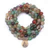 Charm Bracelets Arrival Vintage Women Bracelet Peacock Onyx Com Lotus OM Buddha 108 Mala Ou Colar Ioga Jóias Dropship