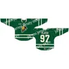 College Hockey Wears Thr Customized 1986 87-1993 94 Ohl Mens 여자 아이들 화이트 블랙 그린 2012 13 프레스 런던 기사의 온타리오 하키 리그 유니폼