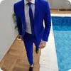 Costumes pour hommes 2022 Arrivée Bleu Royal Prom Suitstrajes Para Hombre Dernières Manteau Pantalon Designs Hommes FashionSuits Mâle Slim Fit Veste