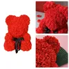 Gedroogde bloemen 25 cm Red Rose Teddy Bear Valentijnsdag Geschenk kunstmatige decor geschenken jubileum cadeau voor vrouwen bruiloft y2212