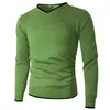 Men's Sweaters Factory Direct Men's Sweater Pullover Knitted V-neck Basic Plain Style Solid Color In Autumn And Winter