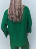 女性のブラウスkumsvag 2022秋の女性ルーズシャツトップファッションソリッドフルスリーブ女性エレガントなストリート甘いトップ服
