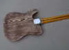 Natural Wood Color 6 Strings Electric Guitar med Tremolo Bar Rosewood Fretboard kan anpassas som begäran