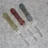 Kits de tubo de néctares de narguilé com ponta de quartzo mini tubos de tubo de vidro concentrado de bong tubs de mão dab bong