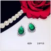 Dangle Earrings S925 Sterling Drop Earring For Women Vintage Created Emerald Fine Jewelry Long Cubic Zirconia Eardrop Trendy Temperament