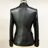 Kvinnors kostymer h￶gkvalitativa produkter Europa och USA 2022 Autumn Winter Leather Jacket Fashionabla Ladies Blazer