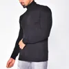 Suéteres masculinos Men manga longa Pullover sólido de malha de inverno masculino Casual Rib Jumper Streetwear Autumn Fashion Turtleneck Sweater Basic Basic