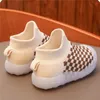 Spring herfst baby eerste wandelaars mode ademende meisje jongens baby's vliegende weef sokken schoenen schoenen kinderen sneakers peuters trainers schoen